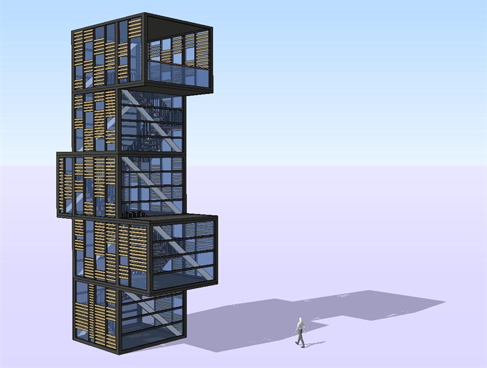 7个观景塔设计方案SU模型3(2)