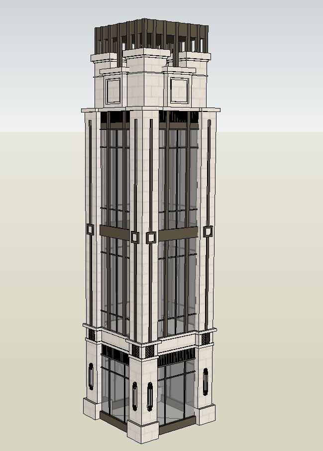 7个观景塔设计方案SU模型3(6)