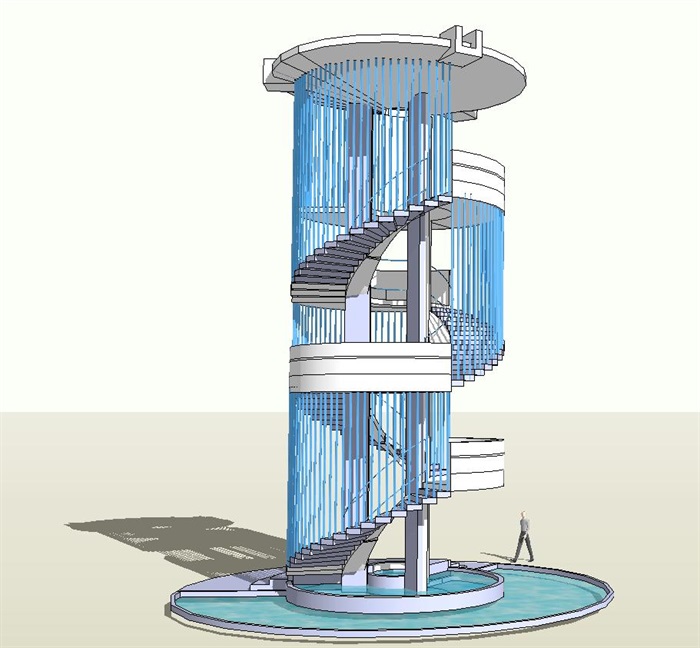 7个观景塔设计方案SU模型6(4)