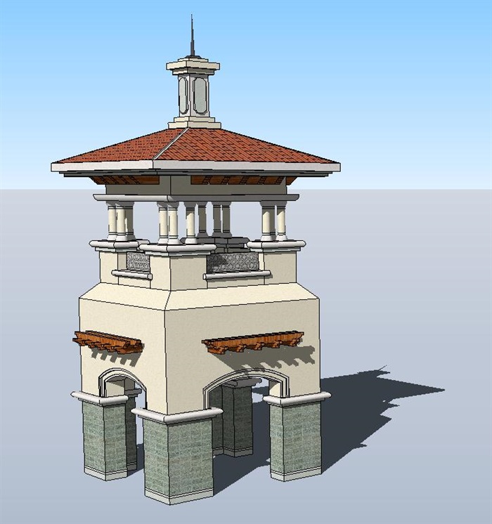 7个观景塔设计方案SU模型6(6)