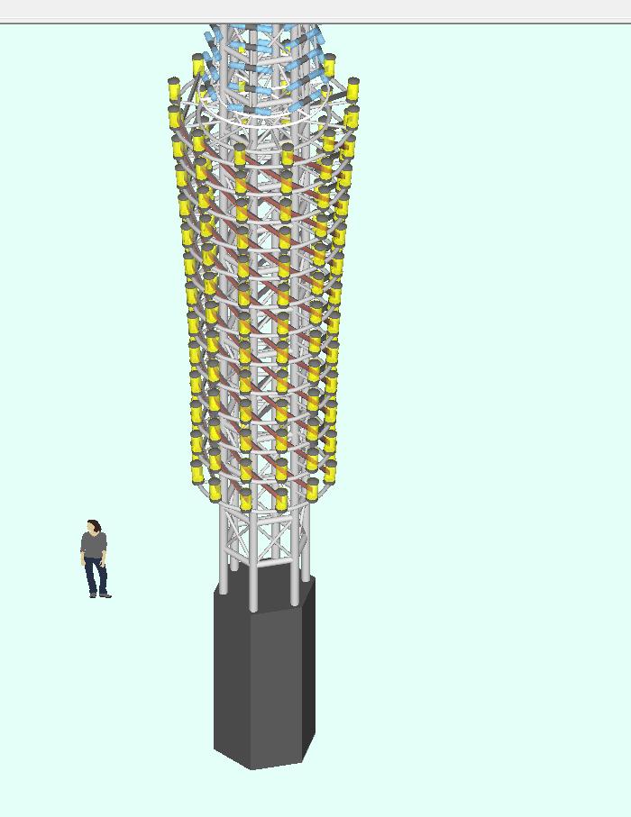 36米高杆景观灯SU模型(3)