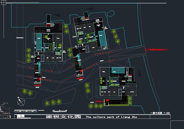 梁祝文化园企业会所+游艇码头SU模型（附CAD平面图）(2)