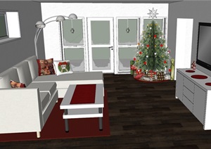 圣诞树客厅装修室内设计