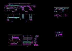 4多跨混凝土拱桥设计cad施工图