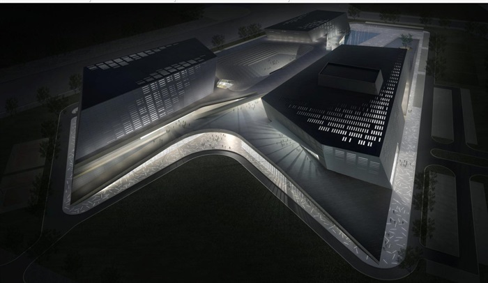 东莞市民中心工人文化宫建筑设计方案（附CAD建筑平面剖面图）(5)