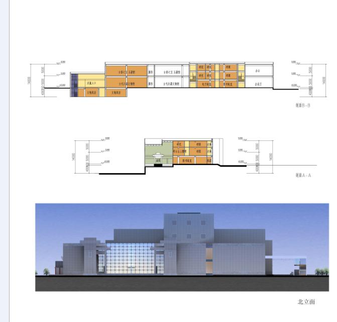 2个徐州博物馆文建筑设计方案（附CAD建筑平面图）(15)