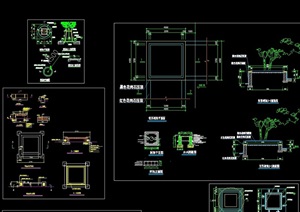 园凳树池详细完整设计CAD合集