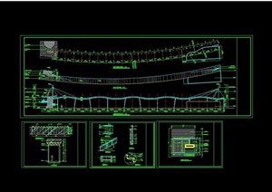 波形悬索廊素材cad施工图