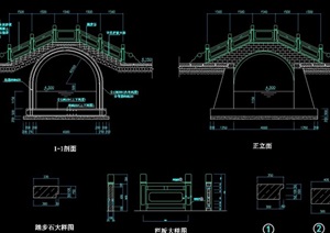 中式园桥详细设计cad施工图