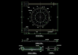 详细的阵列喷泉池cad施工图