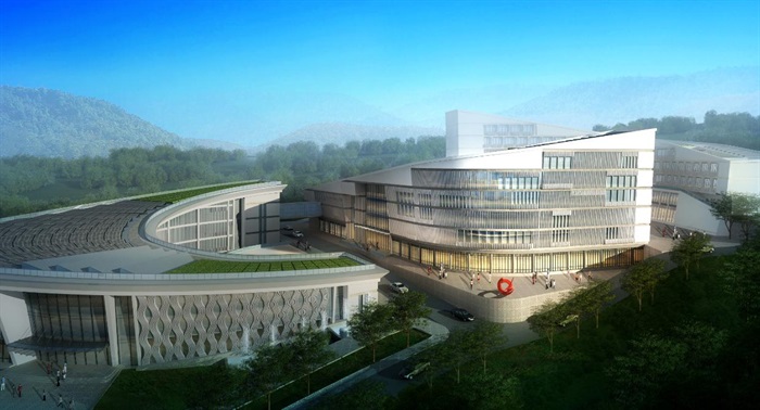 大理海东新区规划展览馆办公楼建筑设计方案(3)