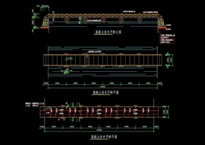 精致的详细混凝土仿木平桥cad施工图