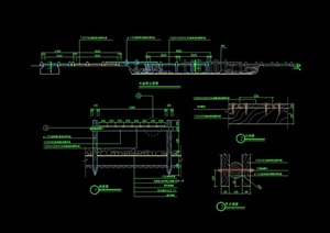 详细的完整景观木曲桥cad施工图