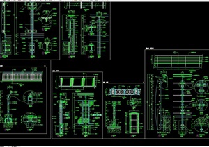 详细的精致栏杆cad施工图6套