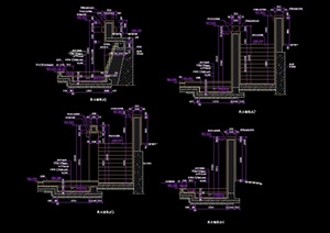 详细的整体跌水素材cad做法