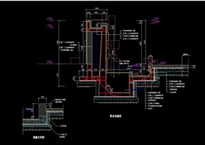 完整的跌水池做法cad施工图