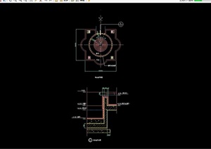 详细的跌水池独特设计cad施工图