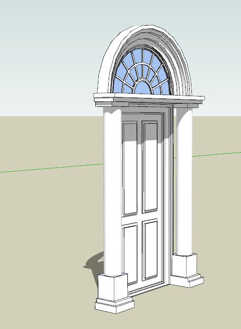 欧式拱门大门素材设计su模型