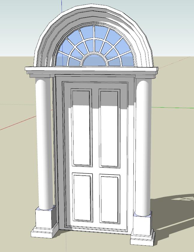 欧式拱门大门素材设计su模型