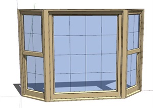 欧式弧形窗户SU(草图大师)模型图