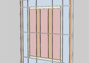 现代风格幕墙窗户SU(草图大师)模型