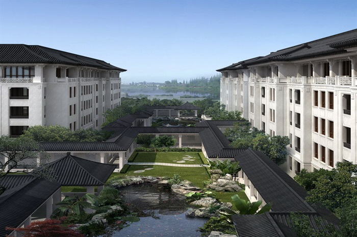 乌镇雅园健康生态园养老院老年公寓老年大学建筑方案设计(2)