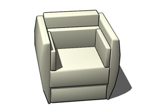 现代风格沙发单体素材SU(草图大师)模型
