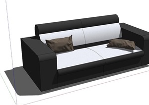北欧风商务型沙发详细设计SU(草图大师)模型