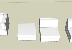 简易的沙发SU(草图大师)模型图纸