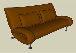 现代风格简易沙发模型单体6