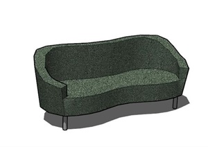 现代简约风格沙发单体模型