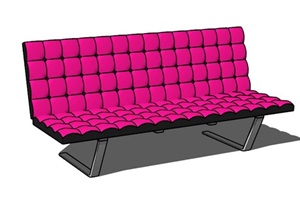 现代简约风格沙发床模型单体