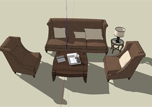 古典欧式风格沙发茶几组合图