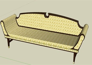 欧式风格简约条形沙发模型