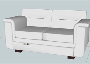 现代风格直排沙发SU(草图大师)模型图纸