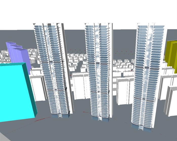 烟台万科天越湾建筑概念设计方案SU模型（附PPT方案文本+CAD总平面图与户型图）(6)