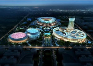 枣庄市民文化体育中心建筑规划概念设计方案