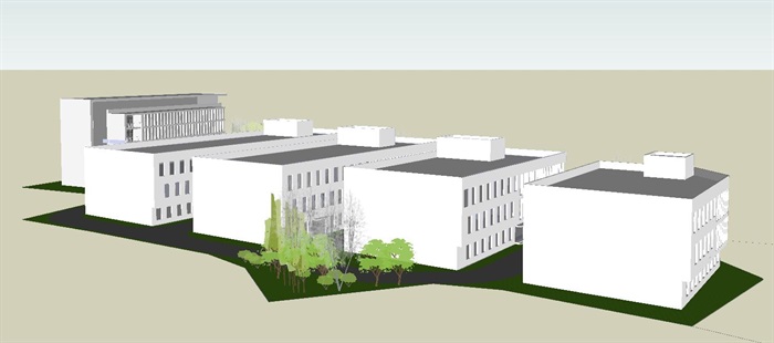 高新产业园区建筑方案SU模型(8)