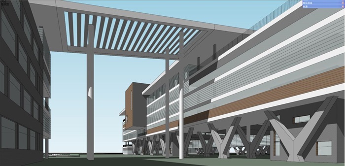 现代风格综合办公园区建筑设计方案SU模型(4)