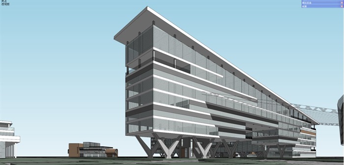 现代风格综合办公园区建筑设计方案SU模型(9)