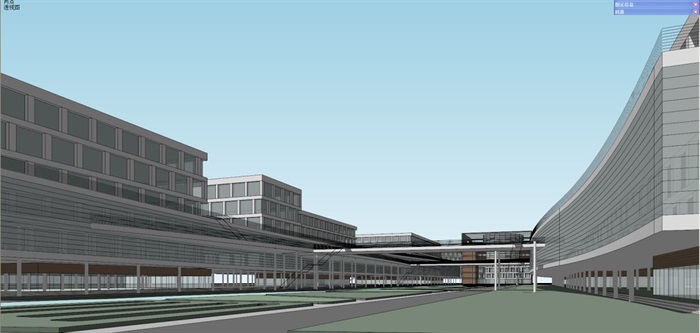 现代风格综合办公园区建筑设计方案SU模型(10)