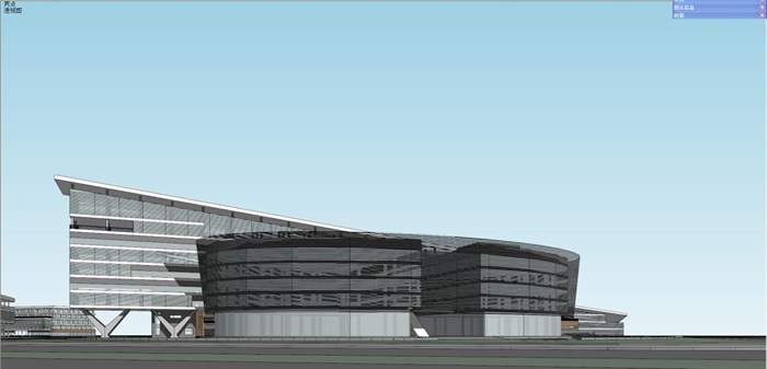 现代风格综合办公园区建筑设计方案SU模型(16)