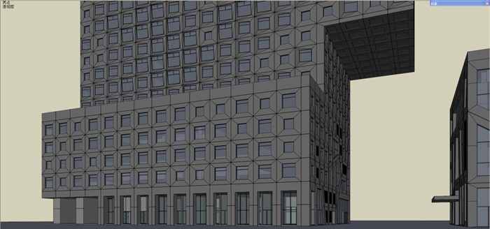 现代风格中广核大厦建筑方案SU模型(7)