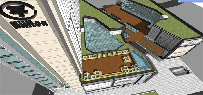 番禺盛邦建材市场商业大厦建筑方案SU模型(1)