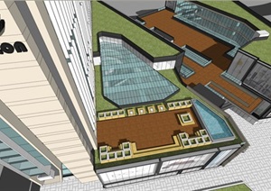 番禺盛邦建材市场商业大厦建筑方案SU(草图大师)模型