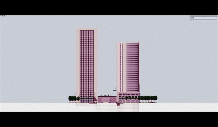 吉林商务中心建筑方案SU模型(15)