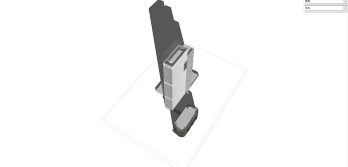 现代风格高层商住楼建筑方案SU模型(15)