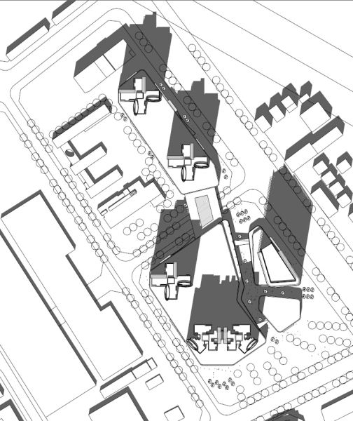 旧城改造商业+住宅综合体建筑方案SU模型(11)
