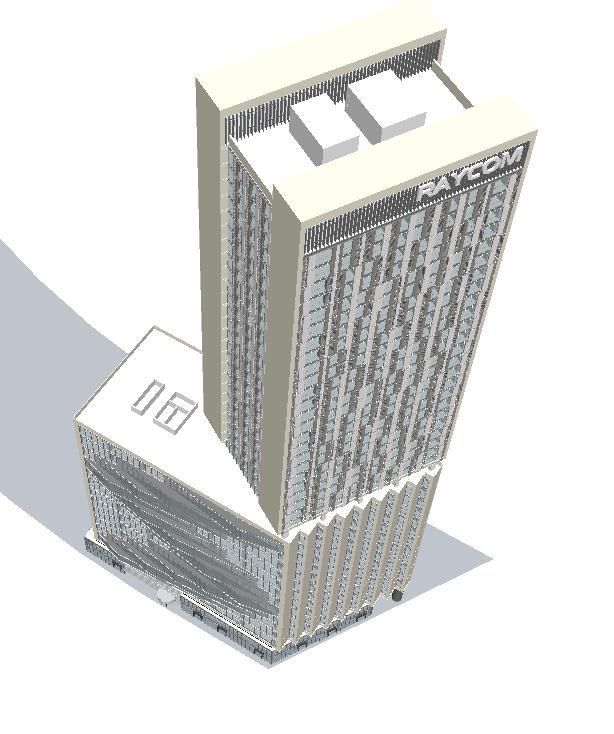 联想总部办公大楼建筑方案SU模型(3)