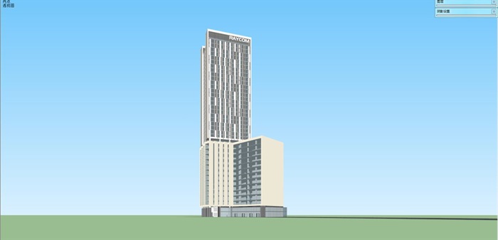 联想总部办公大楼建筑方案SU模型(8)
